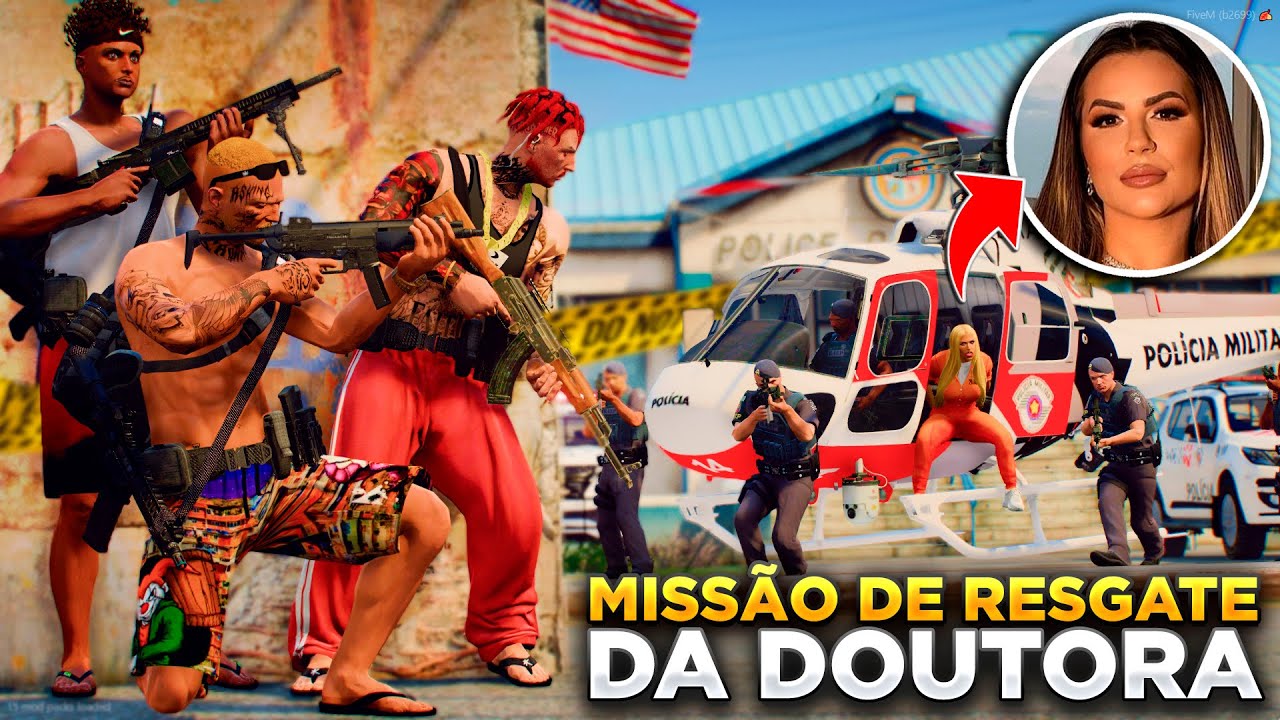 GTA V: VIDA DO CRIME | MISSÃO IMPOSSÍVEL!💥A TROPA VAI RESGATAR NOSSA DOUTORA DO CRIME DA CADEIA🔫|#68