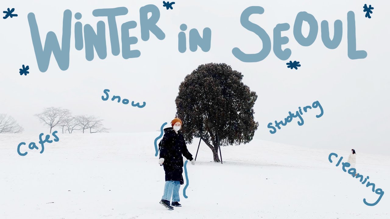 winter is over in seoul, korea vlog | snow, studying, and cleaning my apartment