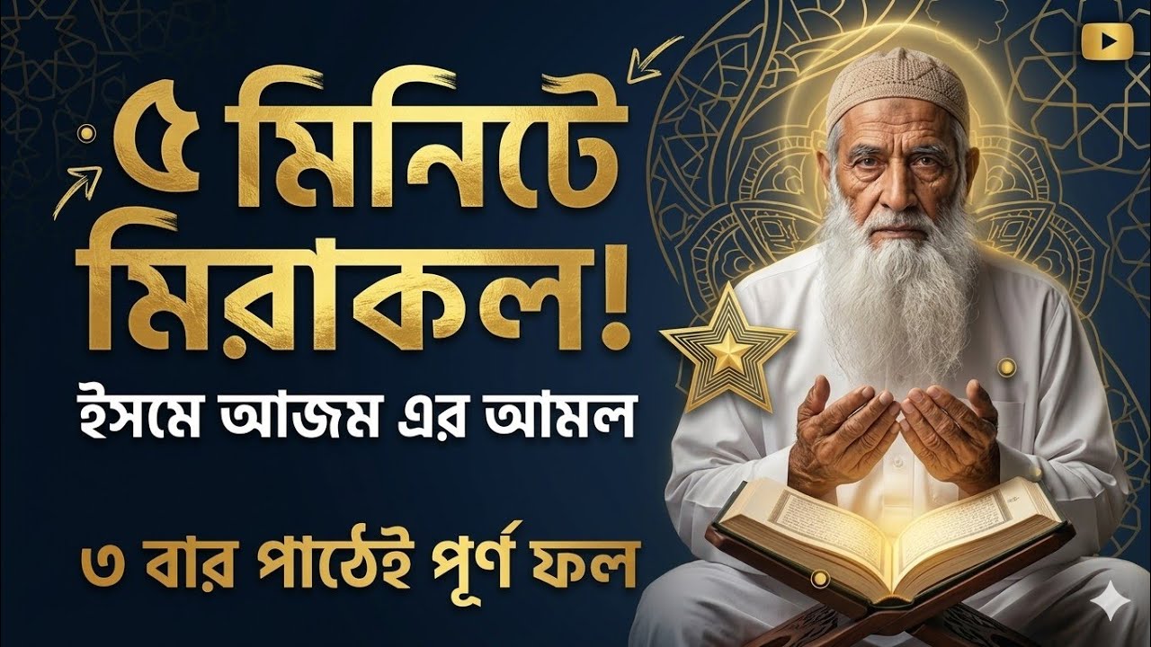 আল্লাহর গোপন নামের দোয়া — ৫ মিনিটের মধ্যেই ফলাফল! গতকাল আমি ফল পেয়েছি | isme azam dua
