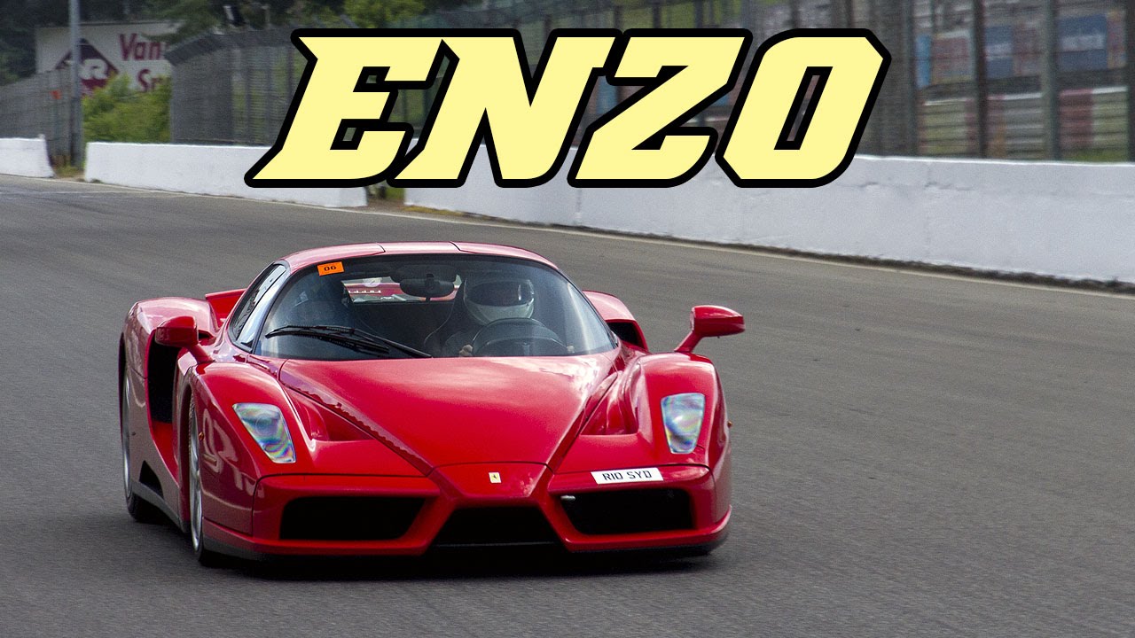 Ferrari Enzo on race track - nice downshifts