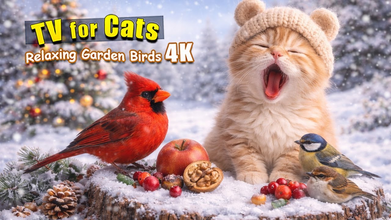 🔥 Pets Can’t Look Away 😺🐶❄️ Unlimited Winter Birds in Snowy Nature | Ultra Calm Pet TV 4K