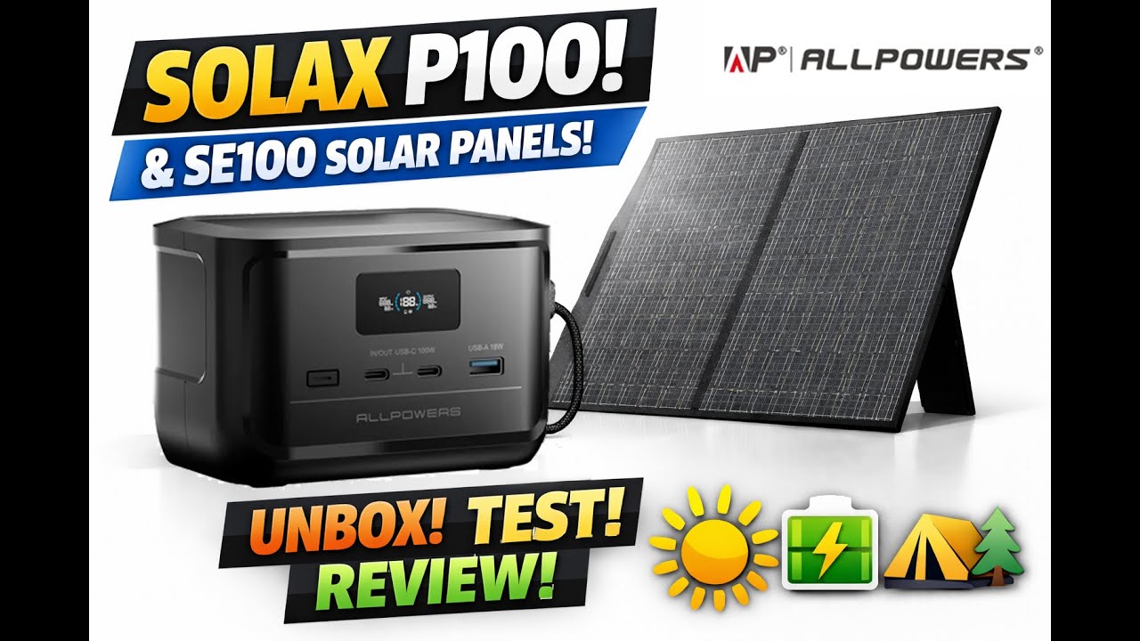 Обзор солнечных панелей ALLPOWERS SOLAX P100 | Распаковка, установка и примеры использования в ре...