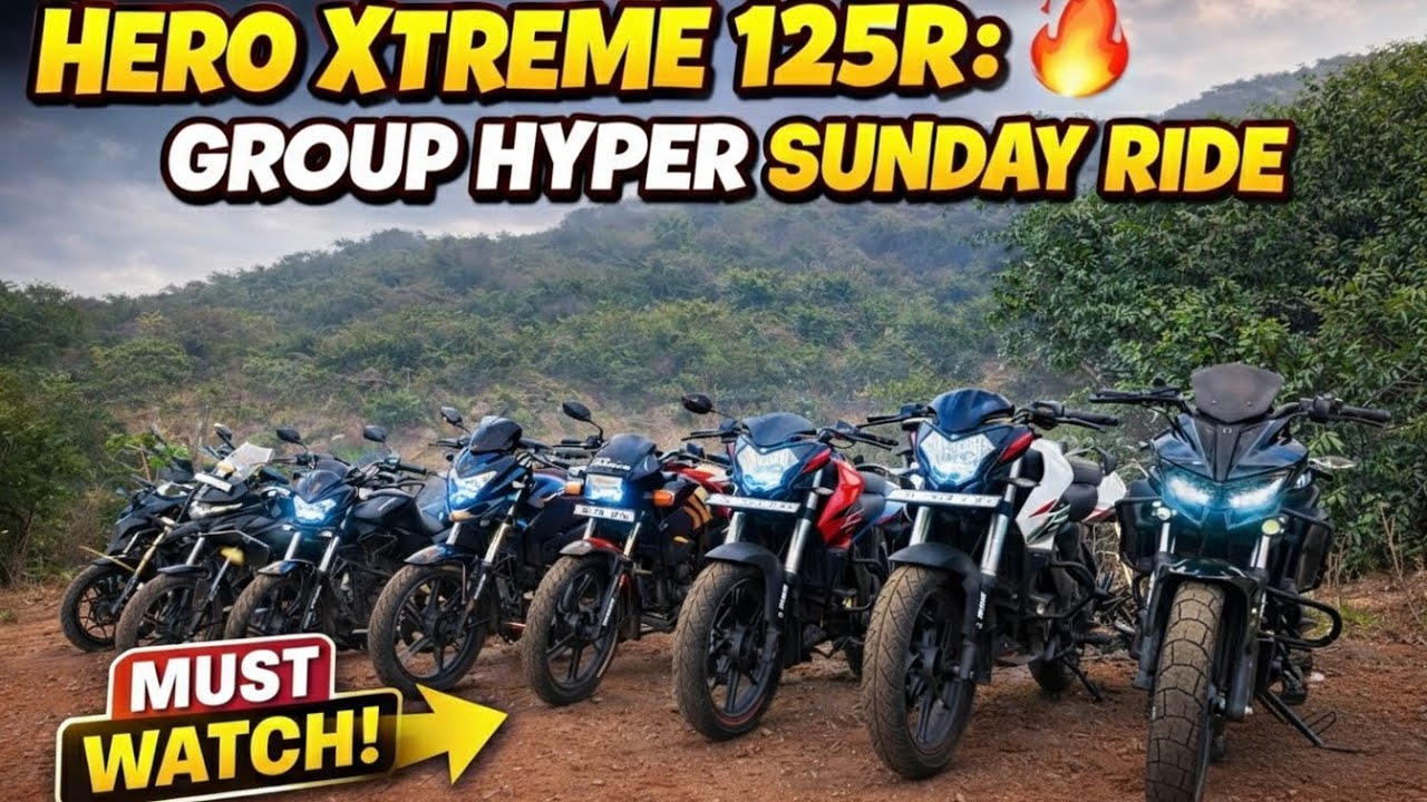 Hero Xtreme 125R : Group Hyper Sunday Ride🔥| YWB Vlogs