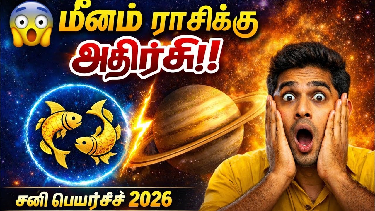 மீனம் ராசிக்கு அதிர்ச்சி! 😲 சனி பெயர்ச்சி 2026 முழு பலன்