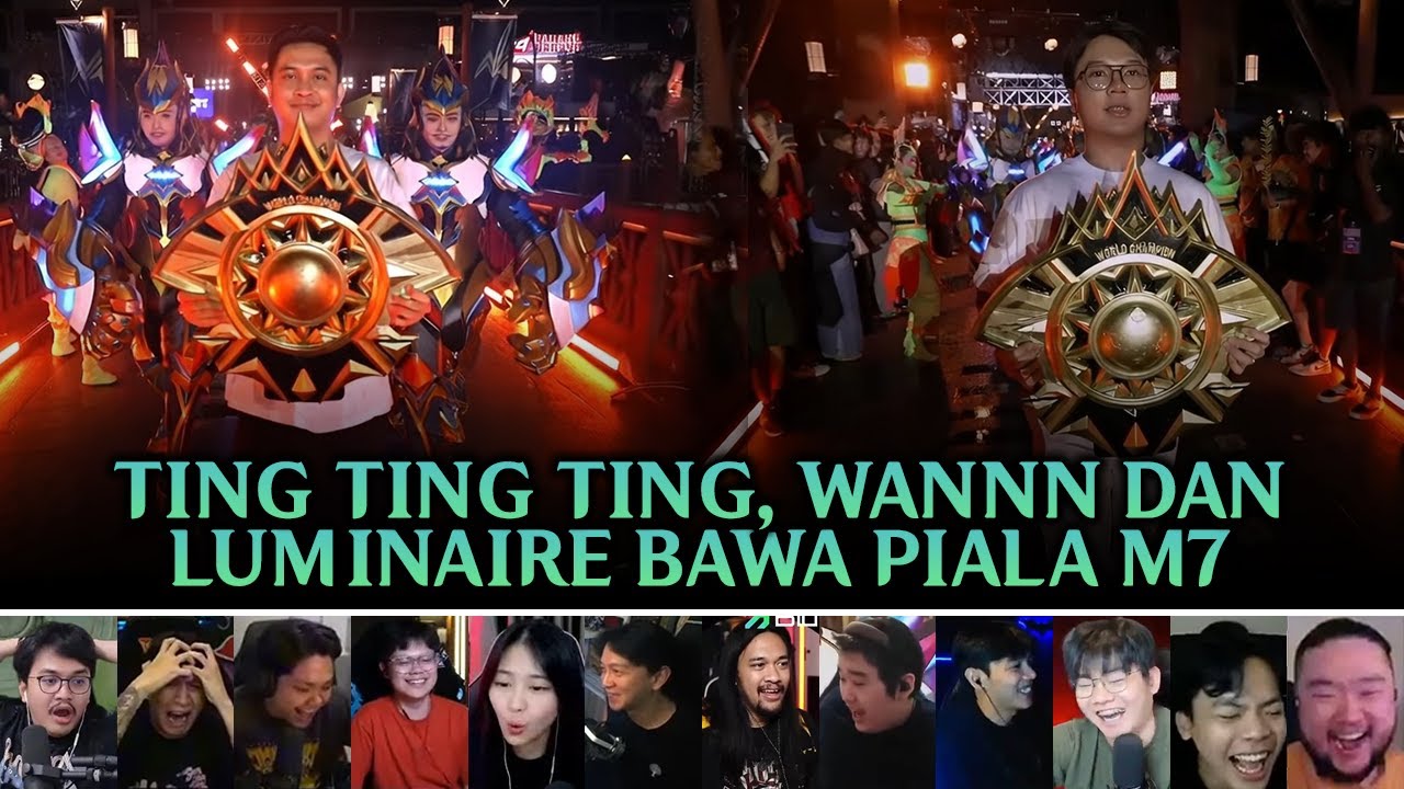 XINNN DAN VYNNN KEINGAT M1!! REAKSI STREAMER WANNN & LUMINAIRE BAWA PIALA M7 DI M7 OPENING CEREMONY!