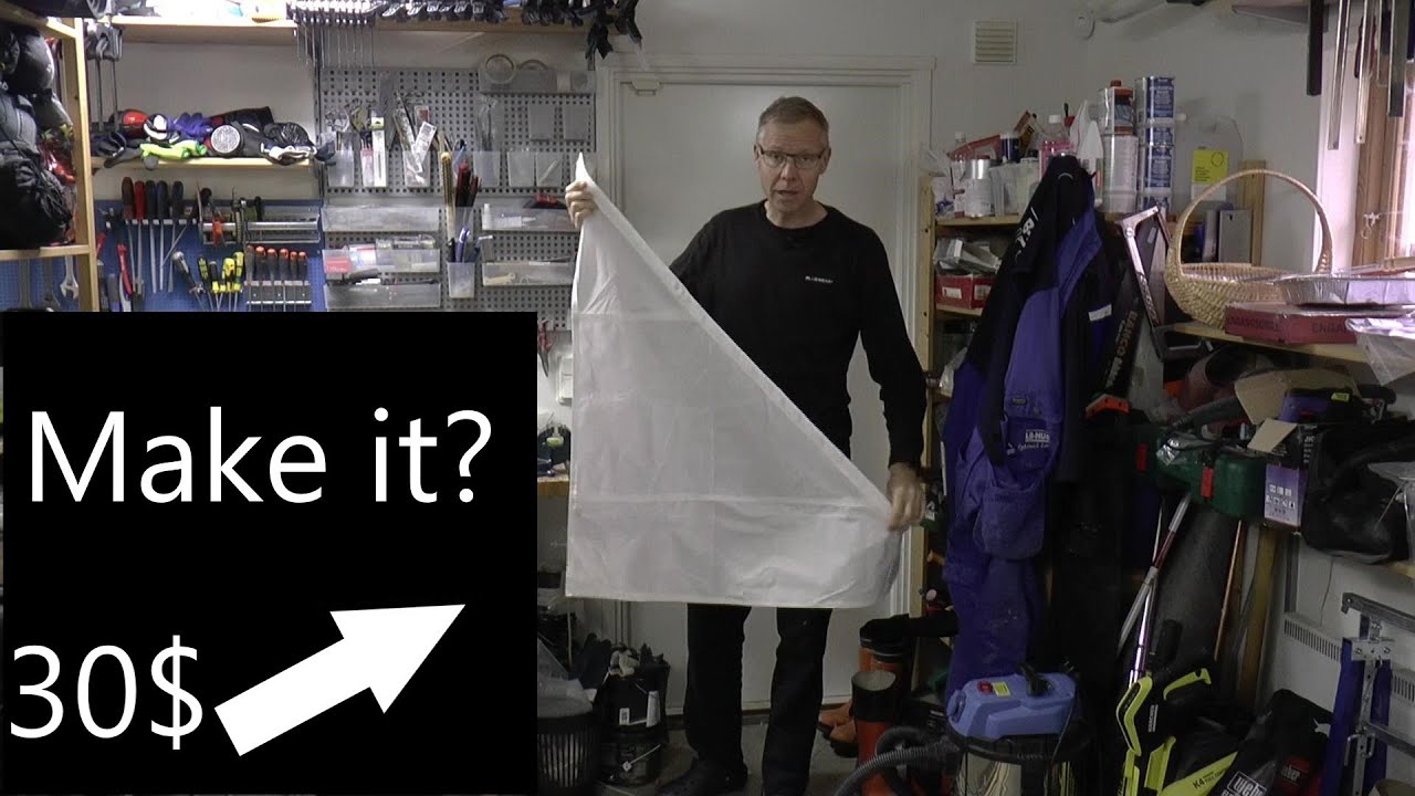 How to make a sail for a kayak, DIY inexpensive without a lot of tools #161