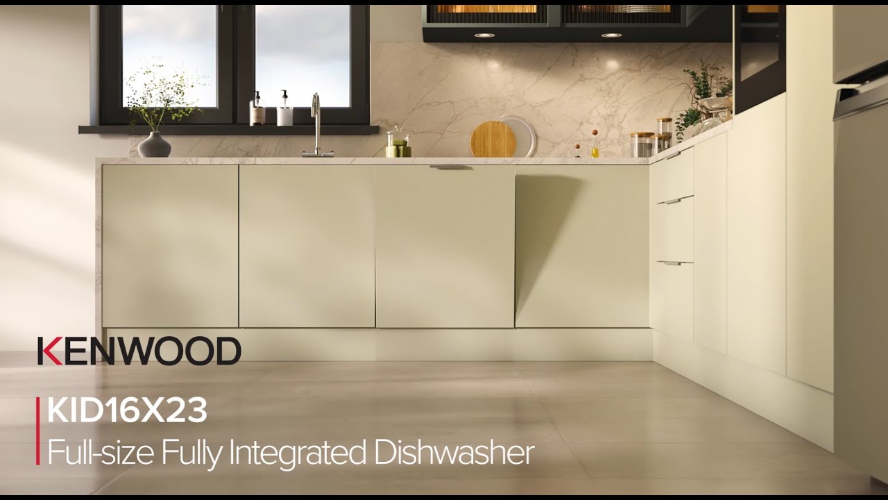 KENWOOD KID16X23 Full-size Fully Integrated Dishwasher - CG video
