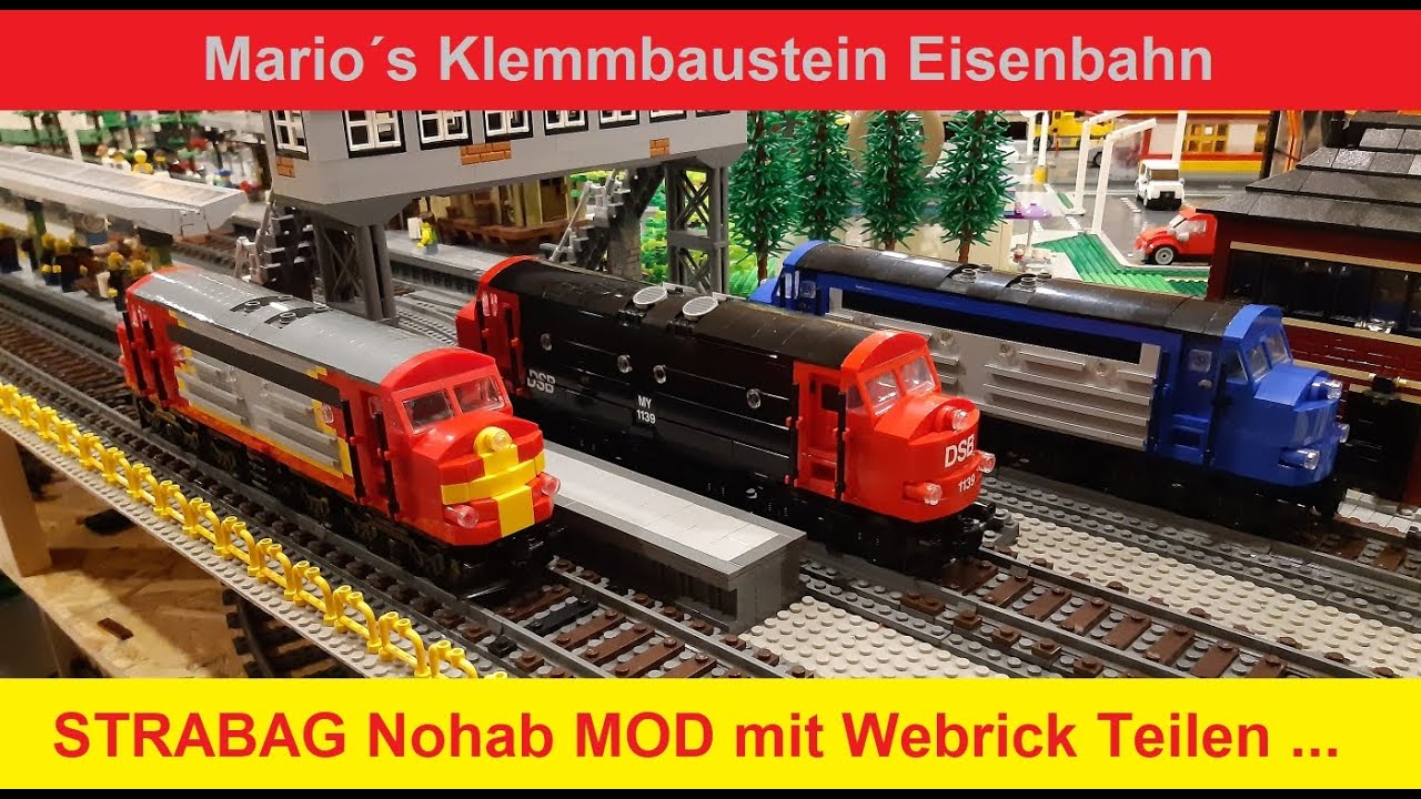 STRABAG Nohab mit Webrick Steinen / Mario´s Klemmbaustein Eisenbahn