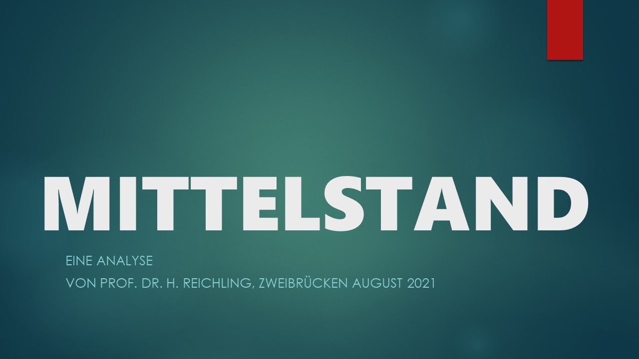 Mittelstand, mittelst&auml;ndische Unternehmen, KMU und Mittelschicht. Definition und Analyse