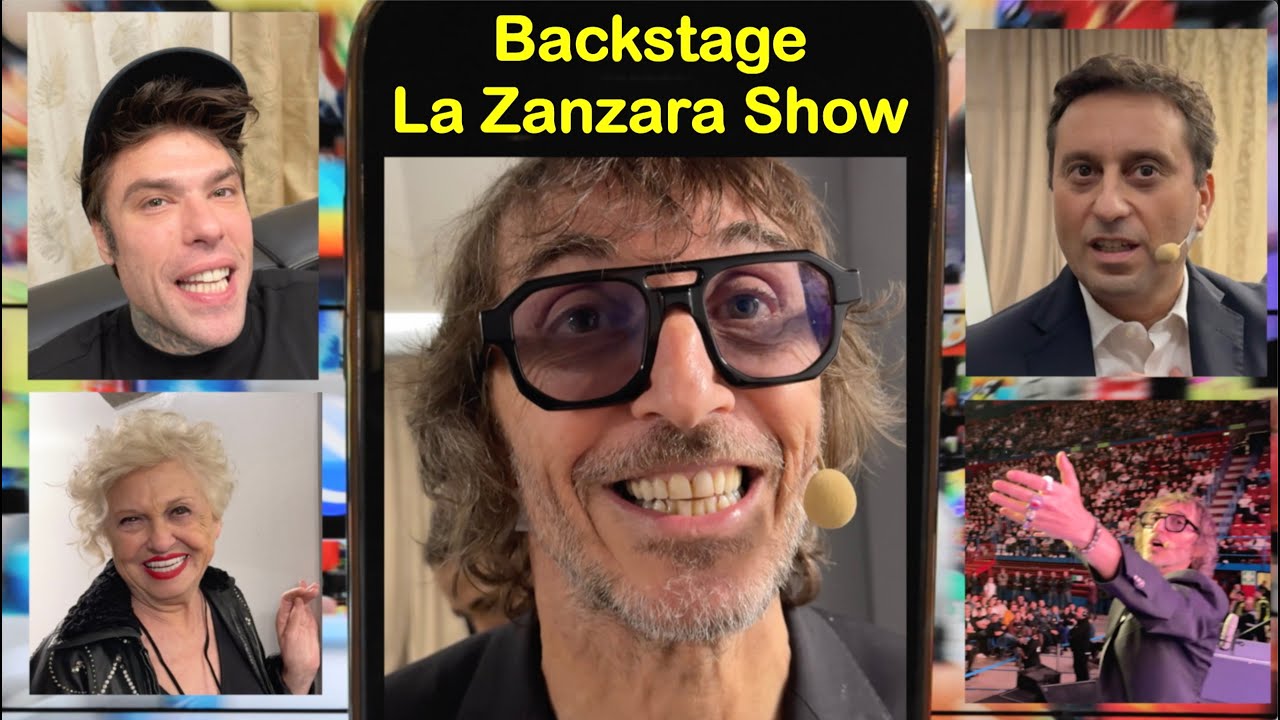 Backstage La Zanzara Show al Forum di Assago: Cruciani, Fedez, Wanda Marchi, Parenzo