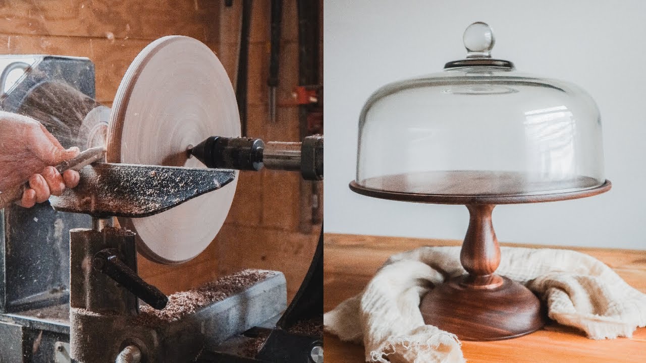 This Wood Cake Stand Would Look Good in Any Bakery  | Wood Turning
