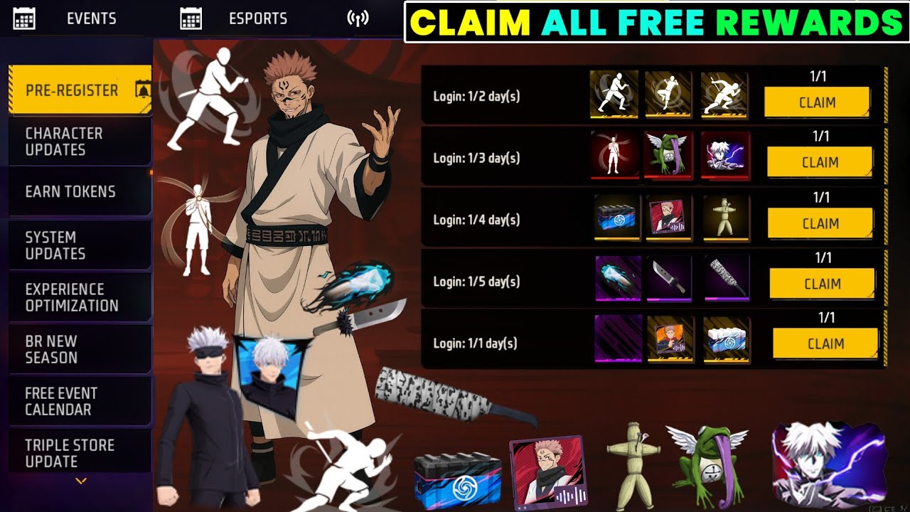 OB52 JUJUTSU KAISEN ALL FREE REWARDS🔥 -