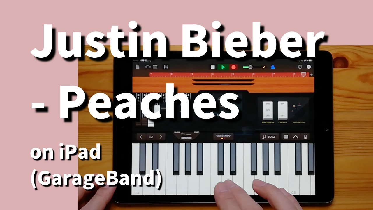 Justin Bieber - Peaches on iPad(GarageBand)//ガレージバンドiOSで作ってみた【DTM】