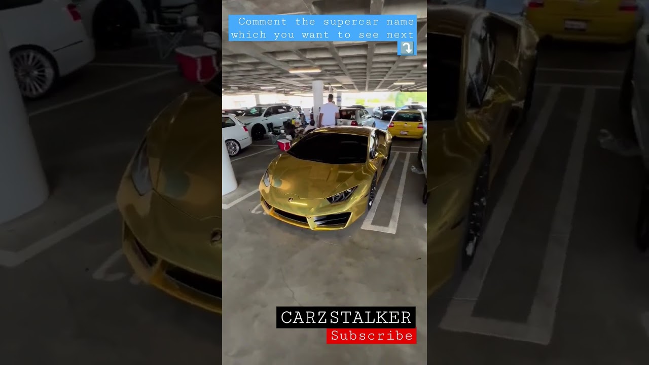 Golden Lambo🤩 #shorts #youtubeshorts #ytshorts #lamborghini #car #foryou #explore #carzstalker #fyp