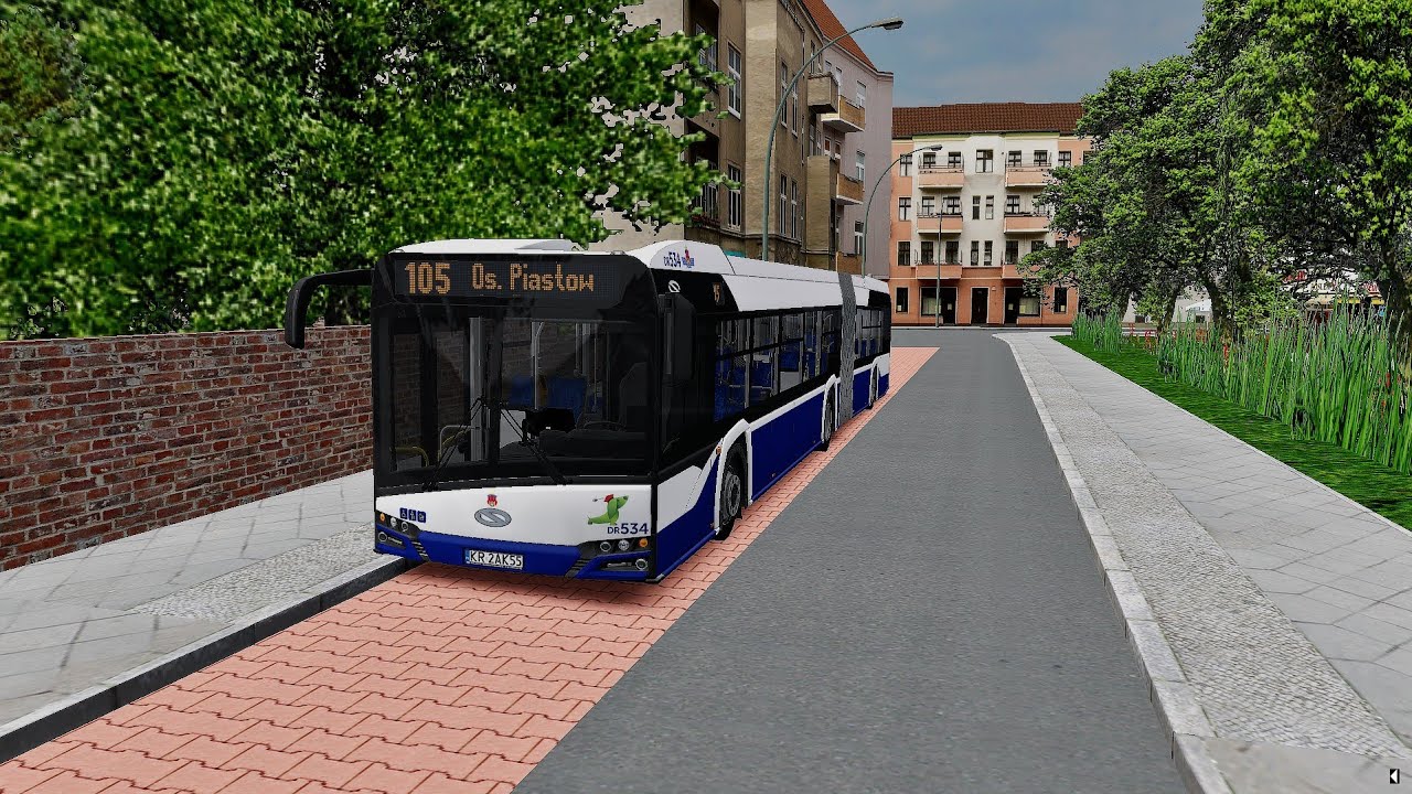 OMSI 2 | Linia 105/405 | Dw. Gł. Zachód - Os. Piastów/Prądnik Czerwony P+R  | Solaris Urbino 18 IV