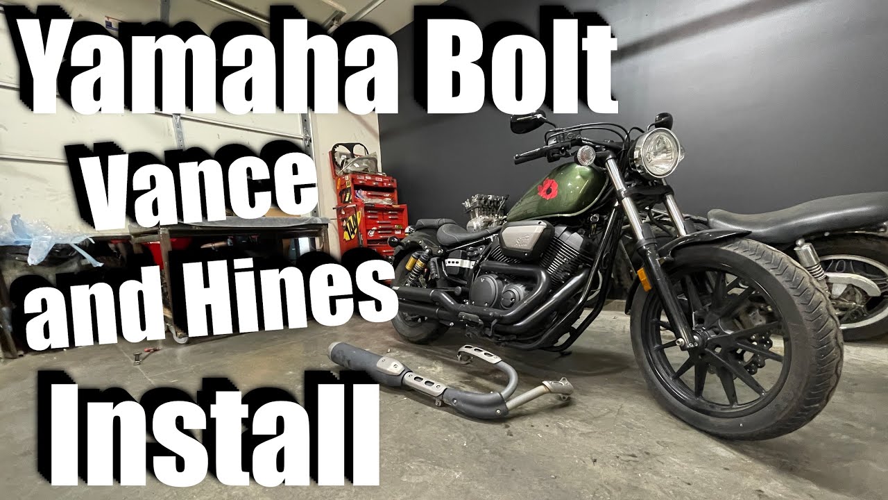 Установка полной выхлопной системы YAMAHA Bolt Vance и Hines SLASHER / MAX’S MOTO SHOP