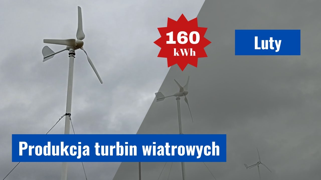 Produkcja małych turbin wiatrowych za miesiąc luty