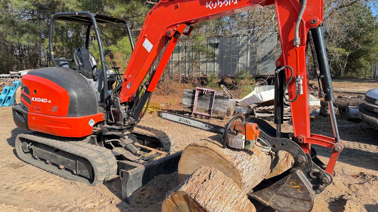Splitting Directly into the Dump Trailer #getsplitdone #firewood #splitting @WolfeRidge 