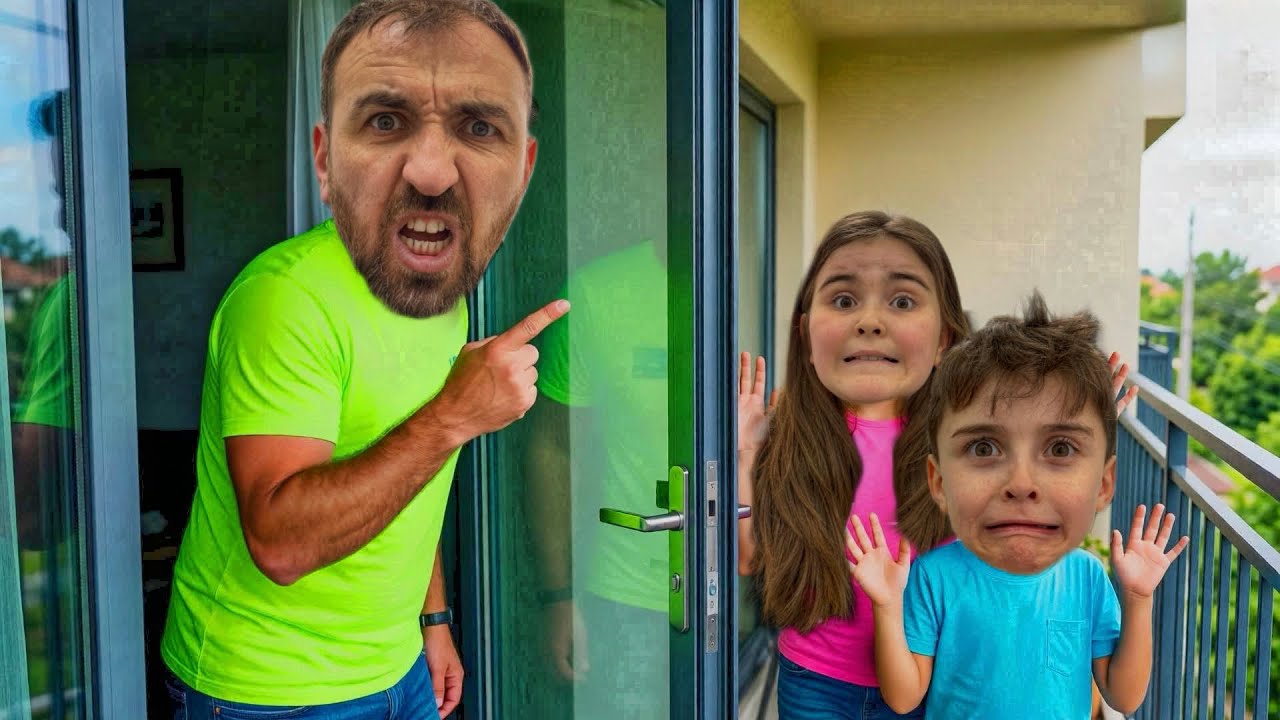 ESLEM YUSUF BABANIZ ÇOK SİNİRLENDİ !? SİZİ BALKONA KİLİTLEDİ !  