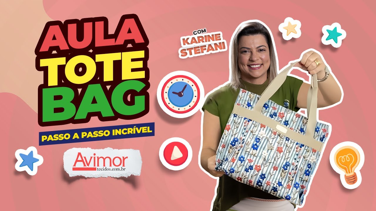 Como Fazer uma TOTE BAG Sem Viés | Costura para iniciante
