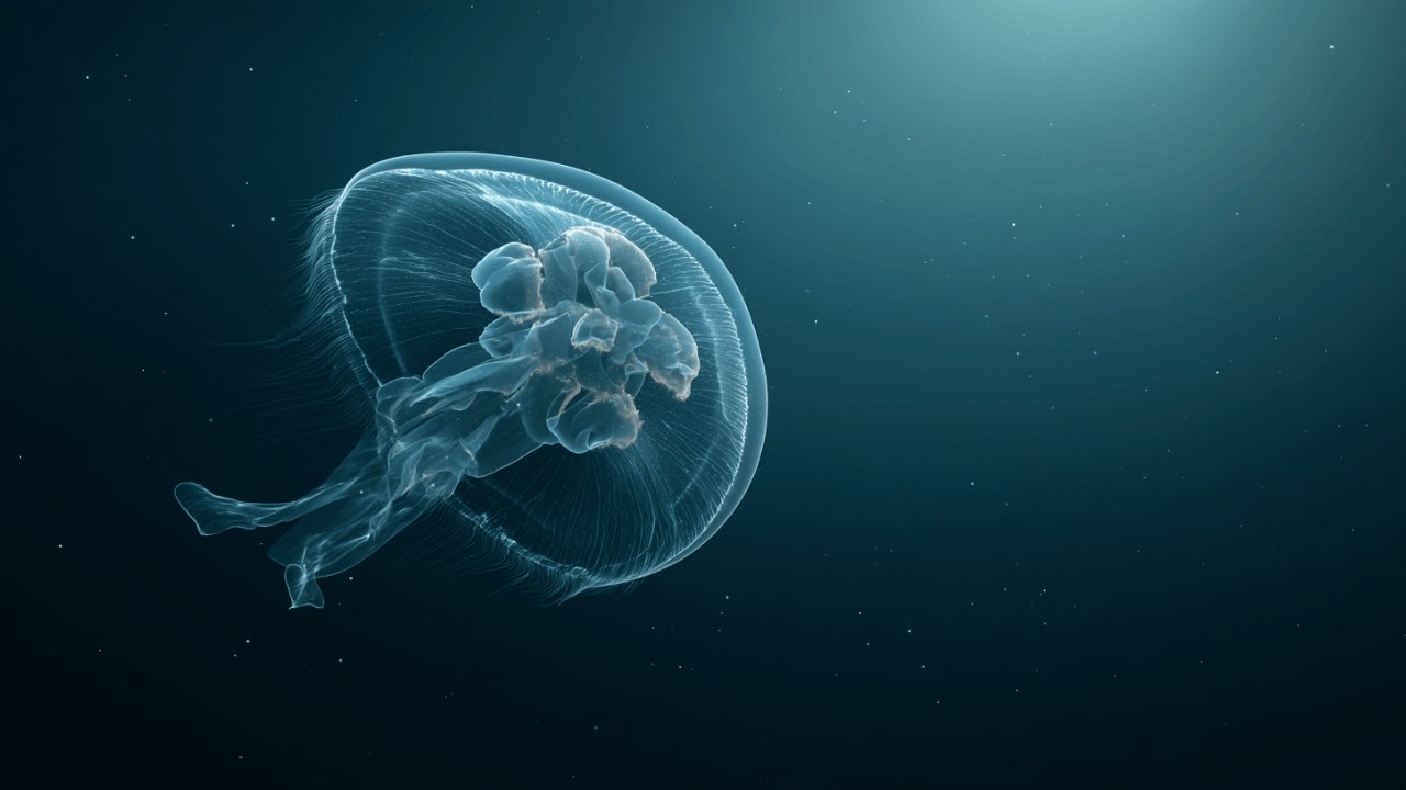 Jellyfish Drifting Slowly in the Deep Sea | Deep Focus Ambient — Quiet Depth