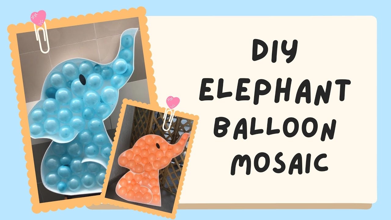 Cute Elephant Ballon Mosaic