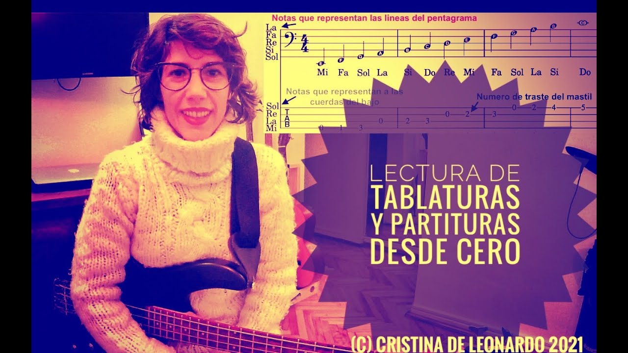 #Leer tablaturas y partituras para bajo desde cero #Curso de bajo para principiantes (5)