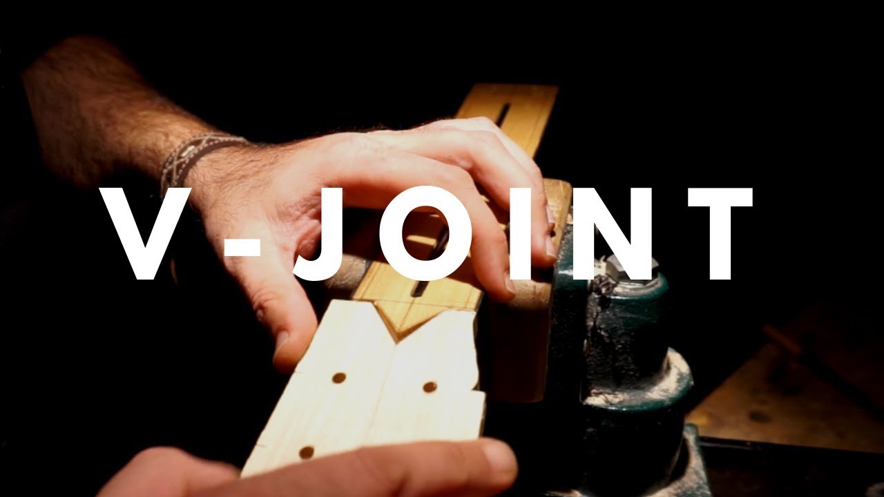V JOINT - how I make it for a guitar veneered peghead