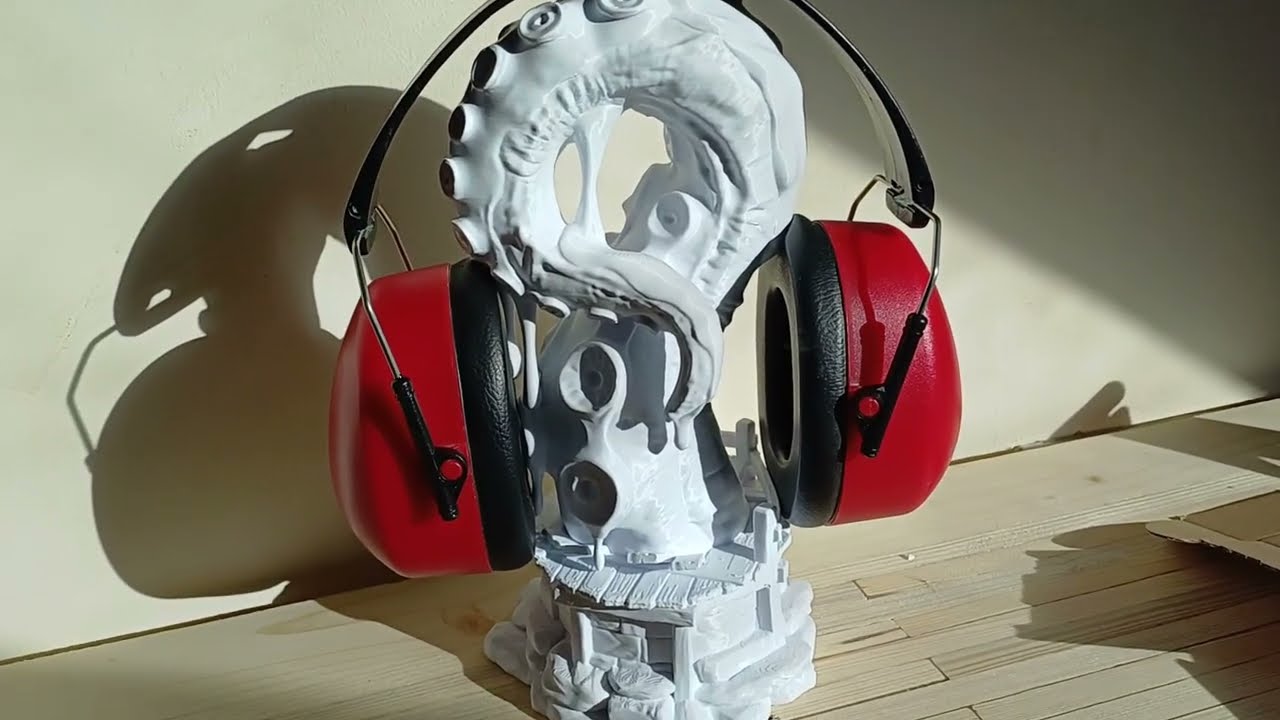 3D Printing the Kraken Tentacle Headset Stand from Screen Huggers  - Time Lapse Video