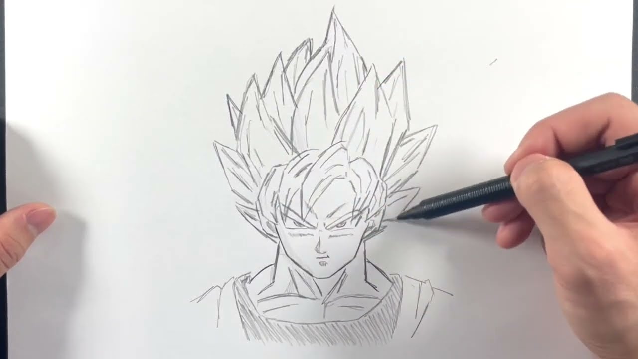 簡単描けるスーパーサイヤ人の孫悟空の描き方！【ドラゴンボール】/How to draw Goku Son