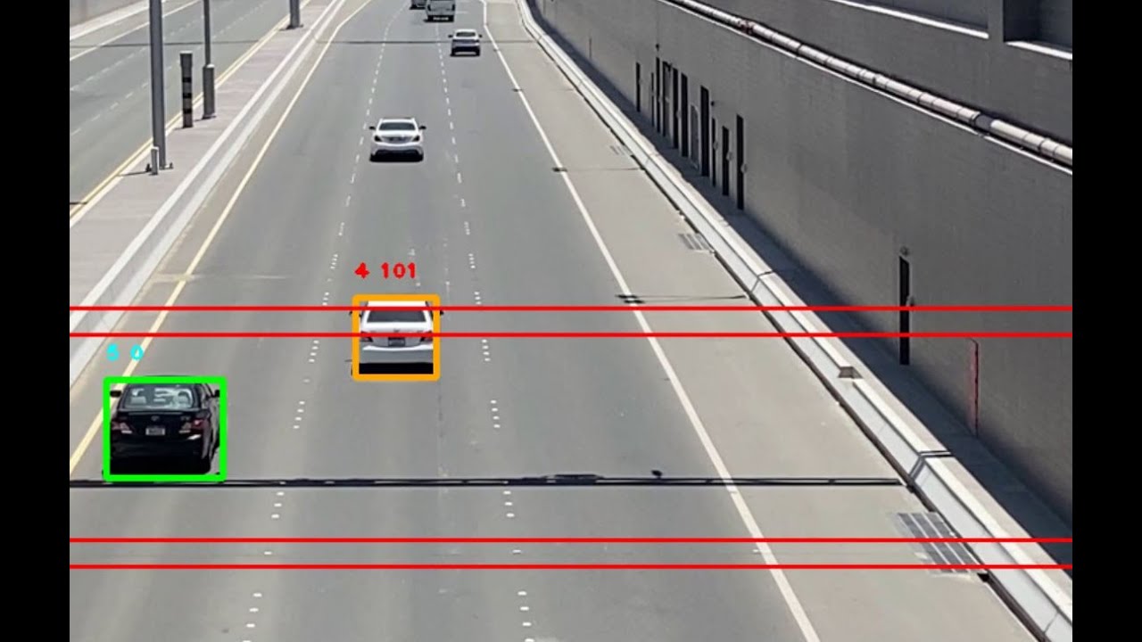 Радар измерения скорости дорожного движения (OpenCV/Обработка изображений)