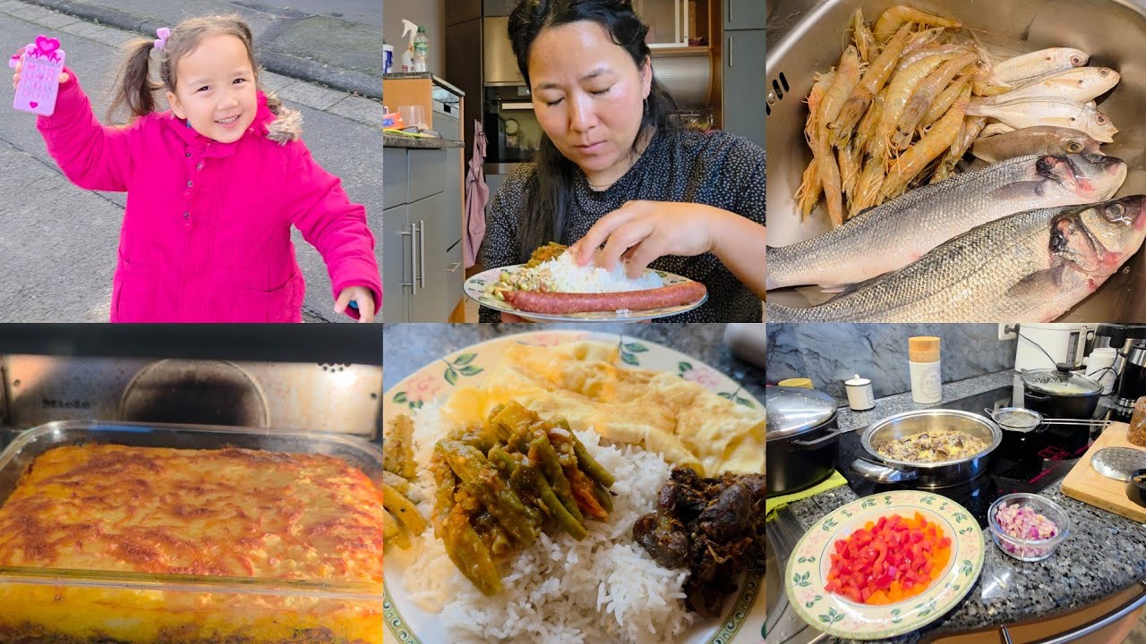 Outing with Esther||Cooking Naga Food for me & for hubby  Shepherd pie||Cleaning fishes & prawns.