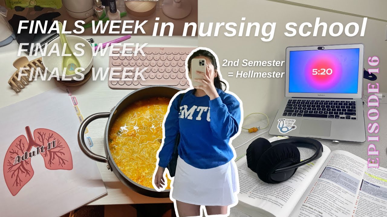 finals week in nursing school 🫁  2nd semester madness | EP16