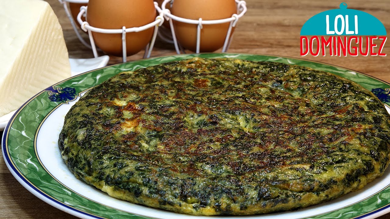 TORTILLA DE ESPINACAS CON QUESO, JUGOSA Y SALUDABLE - Loli Domínguez