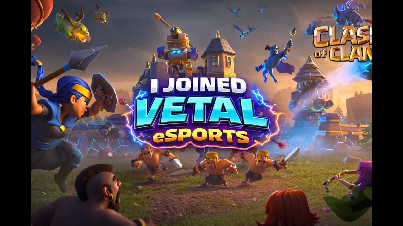 I JOINED VETAL ESPORTS | COC - LIVE + BASE VISITING | #coc  #clashofclans mobilegamer #livestream