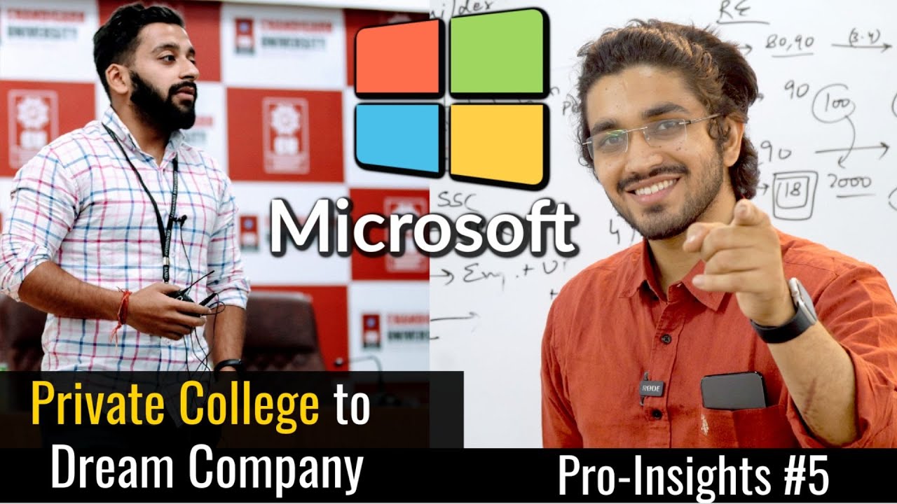 Private Engineering College to Microsoft | Pro- Insights with Aman #5