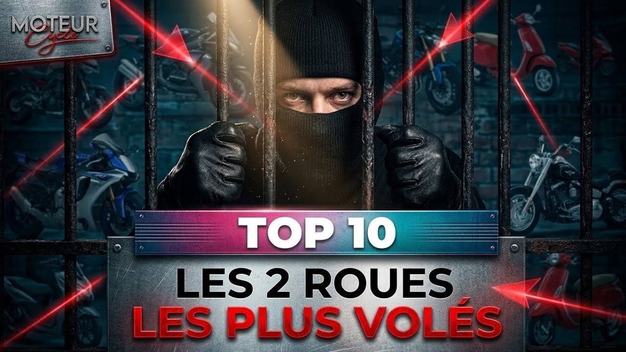 🚔 Les motos et les scooters les plus volés de France !  🚨 Top 10 - Moteur Cycle