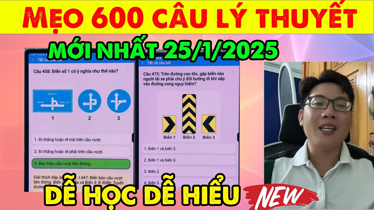 HAY QUÁ HỌC LÀ ĐỖ: Mẹo 600 Câu thi bằng lái xe ô tô Mới Nhất 25/1/2026 | Thầy Tuấn Tận Tình
