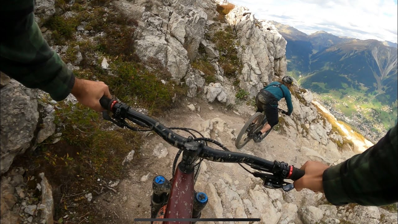 Mountain biking Signal Trail in Davos