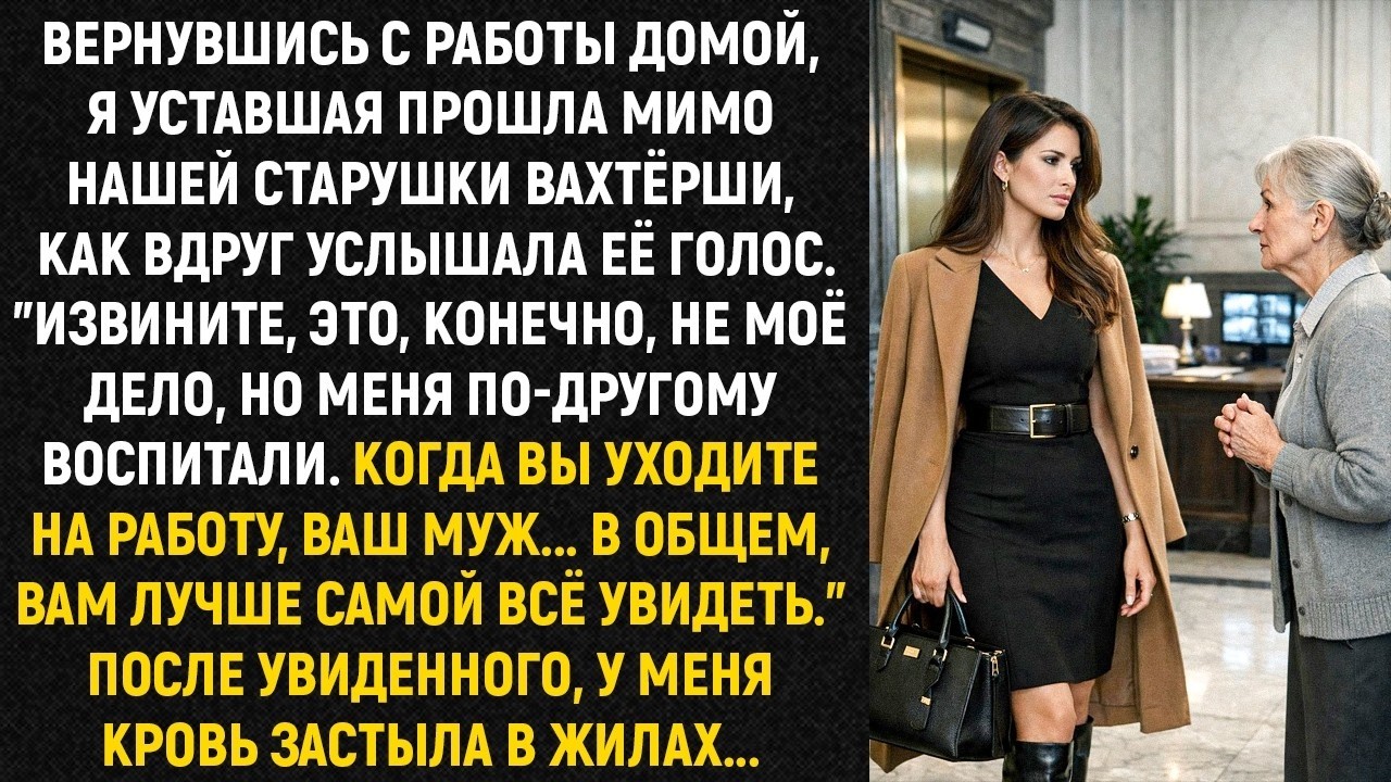 Вернувшись с работы домой, я уставшая прошла мимо нашей старушки вахтёрши, как вдруг услышала...