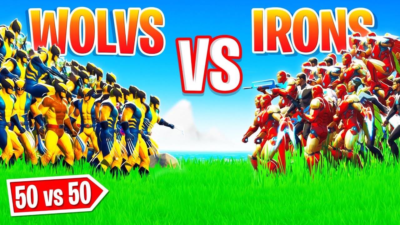 50 boss WOLVERINE vs 50 boss IRON MAN ! (Evènement BOSS Fortnite Saison 4)