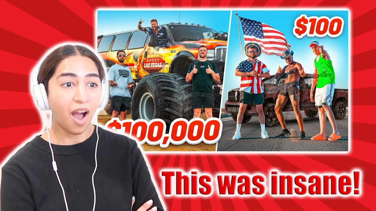 SIDEMEN $100,000 VS $100 ROAD TRIP (USA EDITION) REACTION!