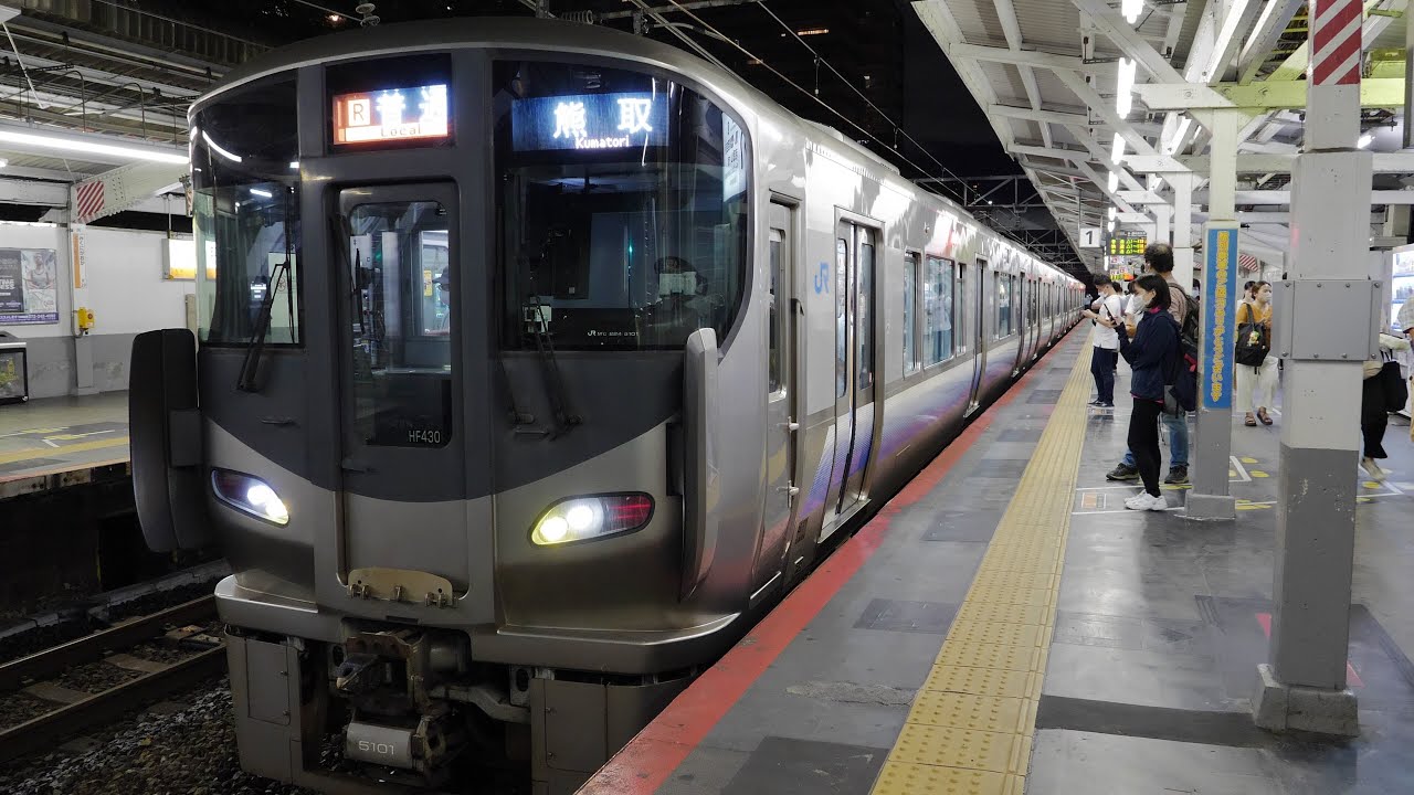 【JR阪和線人身事故】8月12日17時32分頃、JR阪和線の久米田駅〜下松駅間の踏切で発生した人身事故の影響で、ダイヤが大幅に乱れました。三国ヶ丘駅　2022/8（4K UHD 60fps）