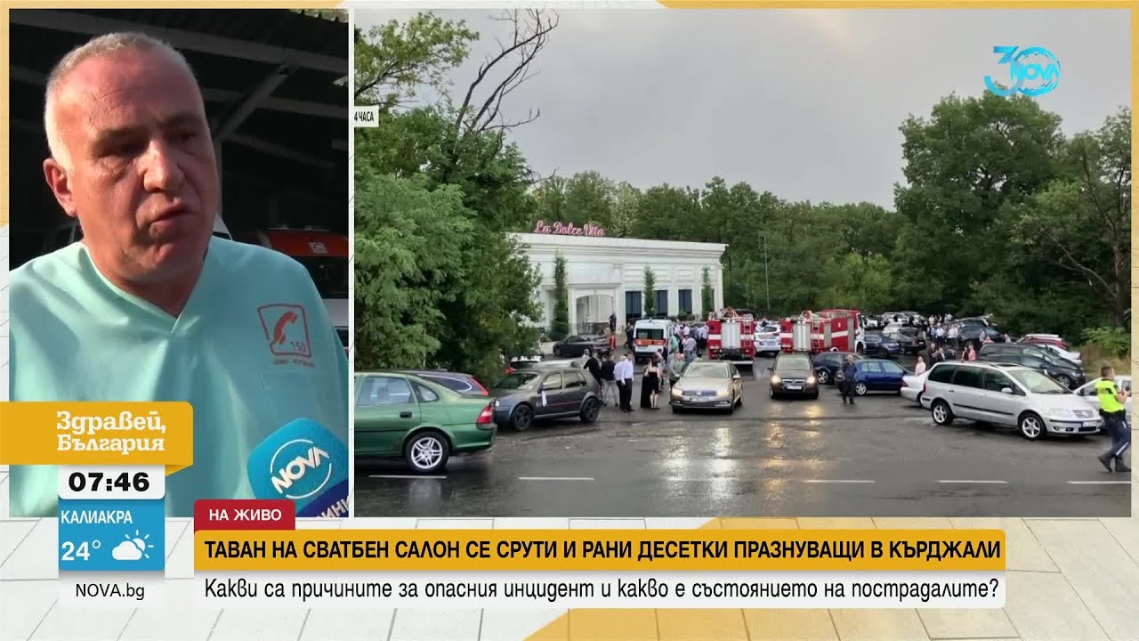 Какво е състоянието на ранените, след като таван на сватбен салон падна в Кърджали