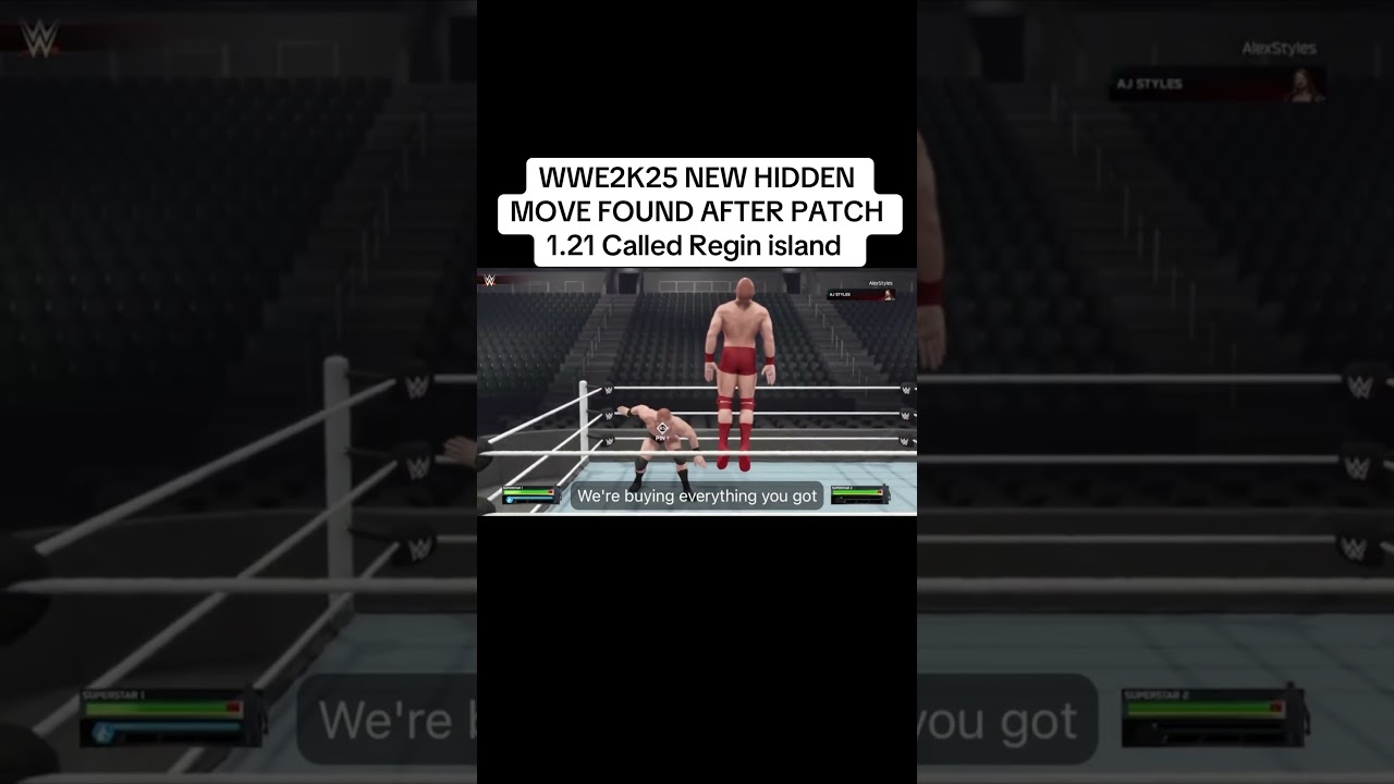 WWE2K25 NEW HIDDEN MOVE FOUND  AFTER PATCH 1.21 Called Reign island