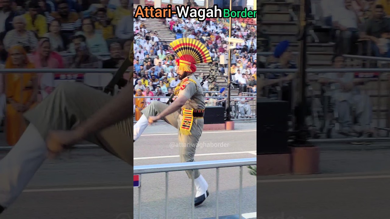 Today Wagah Border Parade. Attari Border Parade India Side. Pakistan Border Parade. 