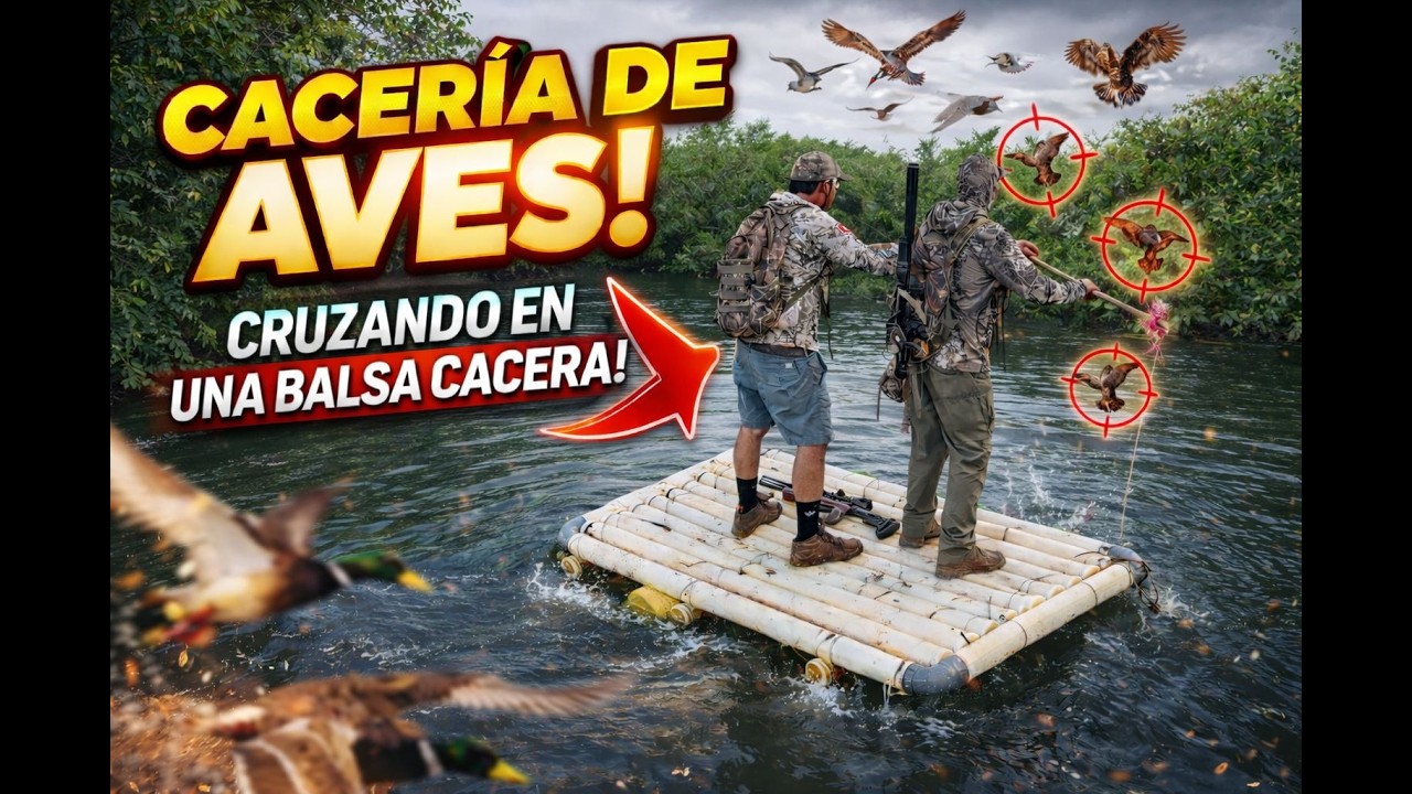 Increíble Cacería de Palomas¡ nos pasamos en una Balsa¡ Cacera al lugar de tiro