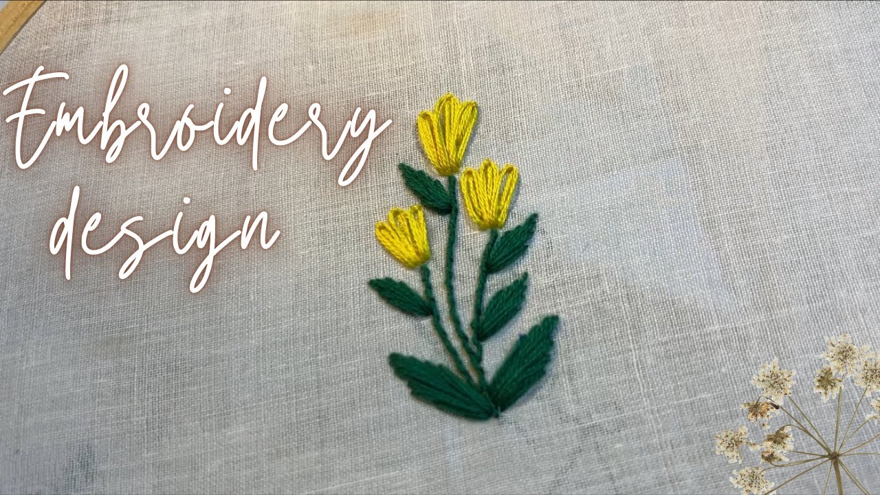 Simple embroidery design | Hand embroidery #embroidery 