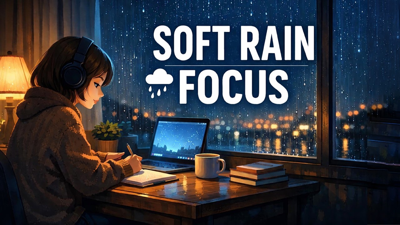 Soft Rain Focus 🌧 1 Hour Deep Work Session | Night Lofi for Study & Coding