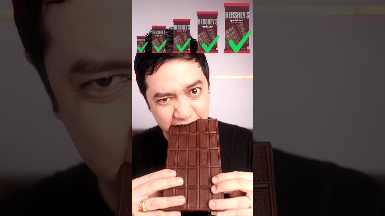 Small, Big, Giant Hershey's !? 😋🍫 #smallbiggiant #eathersheys #fypageシ #lukedidthat #spizee